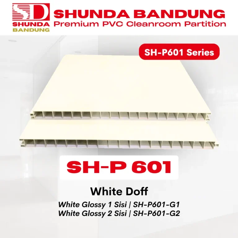 Partisi PVC Sekat PVC Putih Polos SH-P601 (Partisi Dinding Bersih)